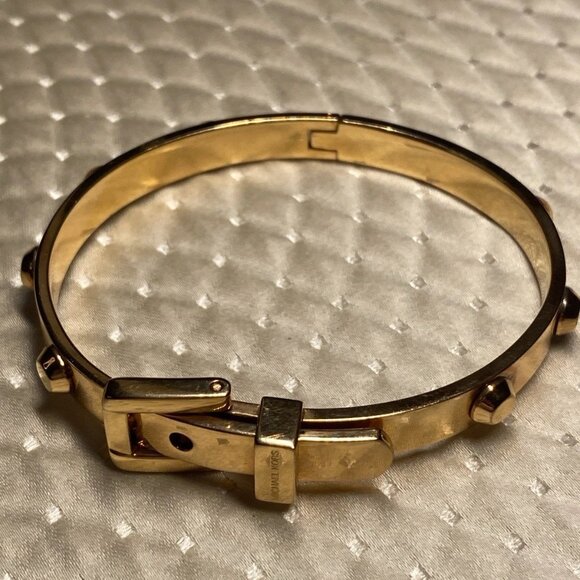Michael Kors Gold-Tone Buckle Bangle Bracelet – Studded – 28.68g – 58mm - Picture 3 of 12